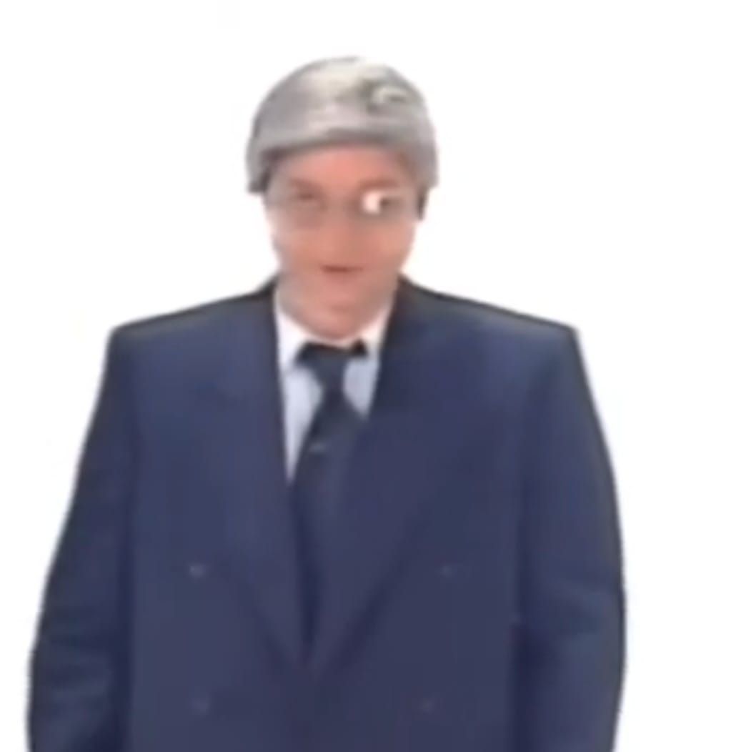 Nelson Taffarel caracterizado con gorro para un sketch de televisión