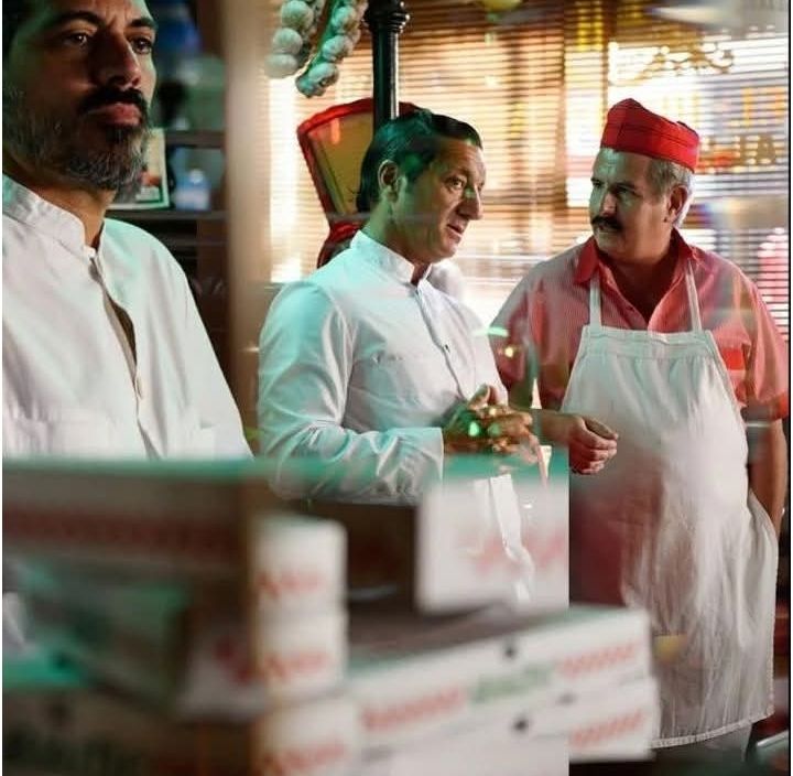 Nelson Taffarel en una publicidad ambientada en una pizzería